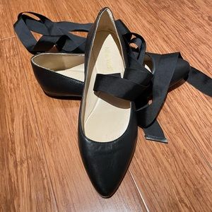 Nine West flats with removable ballet tie